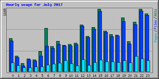 Hourly usage for July 2017
