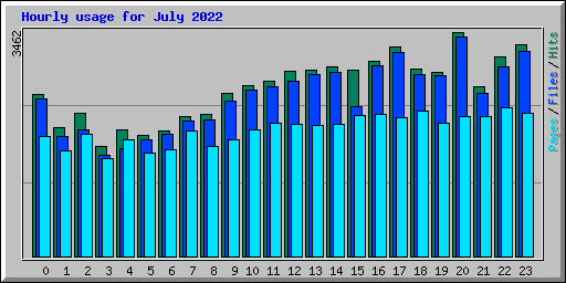 Hourly usage for July 2022