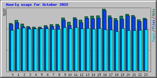 Hourly usage for October 2022