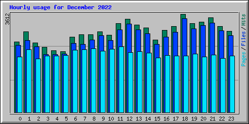 Hourly usage for December 2022