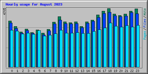 Hourly usage for August 2023