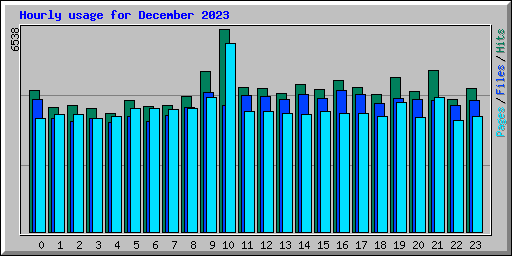 Hourly usage for December 2023