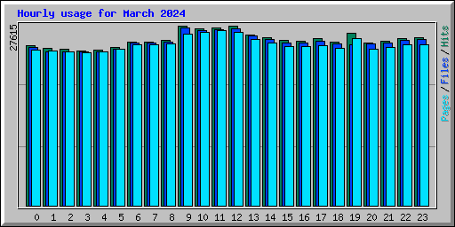Hourly usage for March 2024