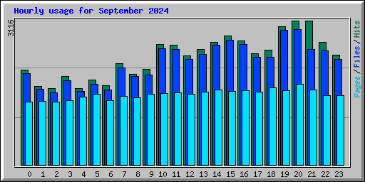 Hourly usage for September 2024